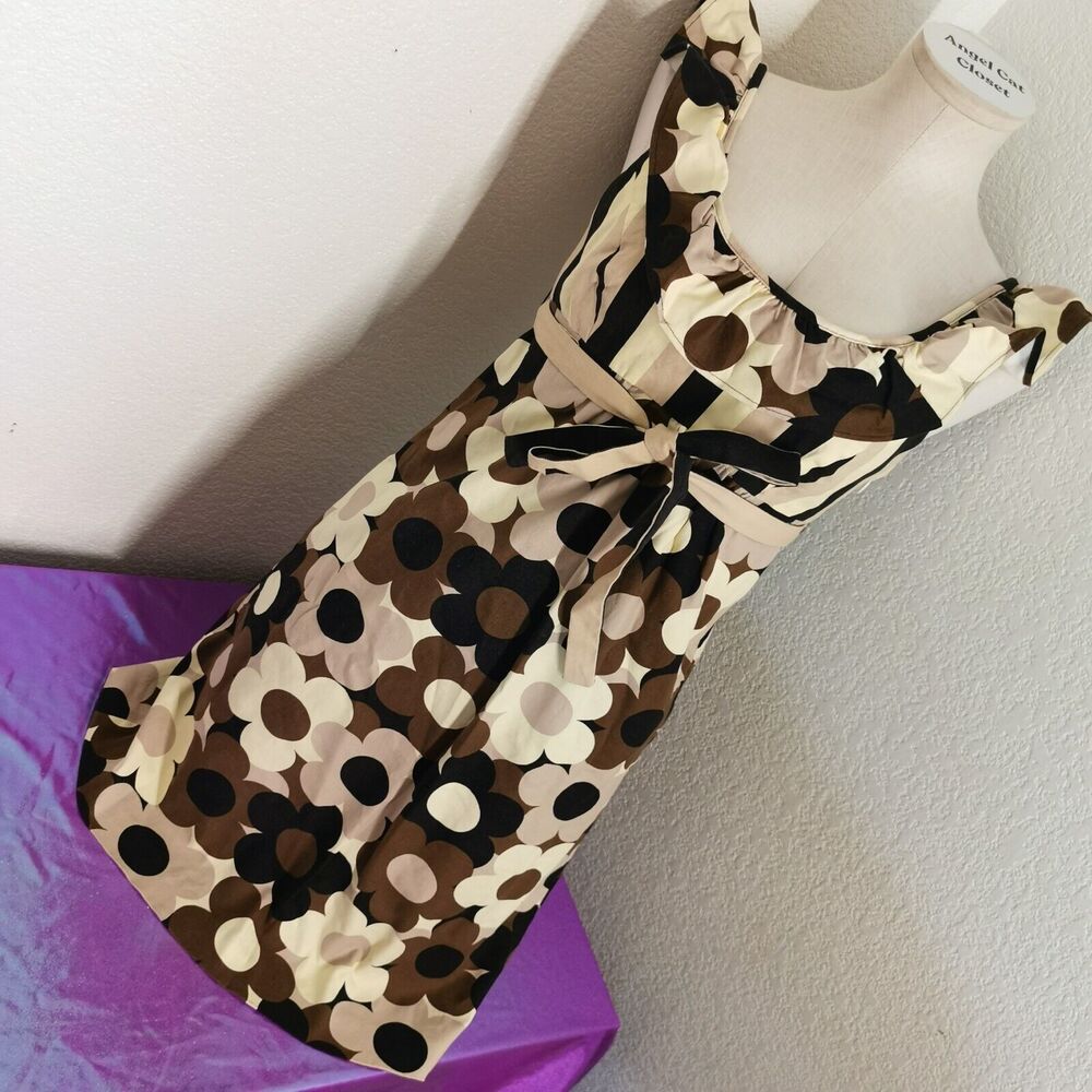 AS IS Betsey Johnson  SZ 2 Vintage Dress Sleveless Floral Funky Retro Pop Hippie
